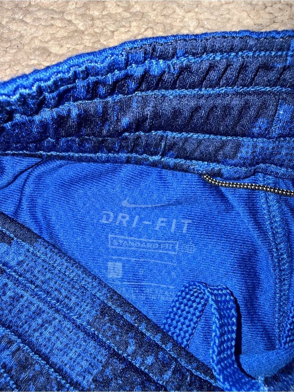 Nike Kids' Grey and Royal Blue Athletic Shorts - Duo